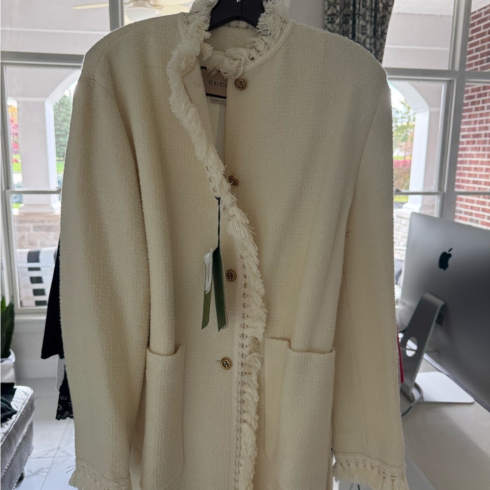 Gucci Women's Ivory Boucle Jacket